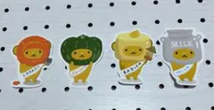ガチャガチャ　北海道観光PRキャラクター　キュンちゃん　ステッカー　４枚のサムネイル