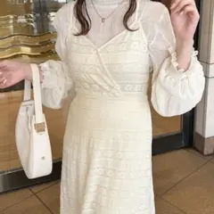 【apres jour】フラワーレースキャミワンピース