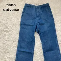 nano universeインディゴ　センタープレス加工デニム