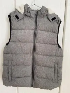 H&M フード付きダウンベスト グレー EUR 170のサムネイル