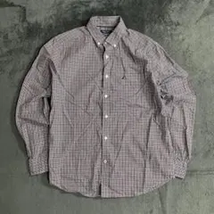 NAUTICA ノーティカ　ボタンダウンチェックシャツ　刺繍ロゴのサムネイル