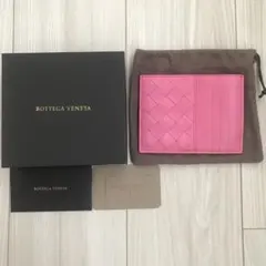 【新品】BOTTEGA VENETA ピンク レザー カードケース