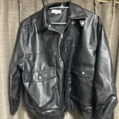 ブラックレザーアウター