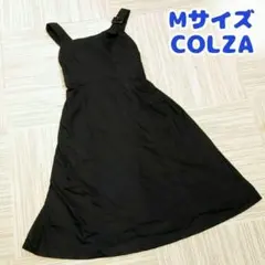 Mサイズ　COLZA　ロング丈　ジャンパースカート　黒　ブラック　ジャンスカ