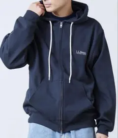 L.L.Bean ネイビー フルジップパーカー