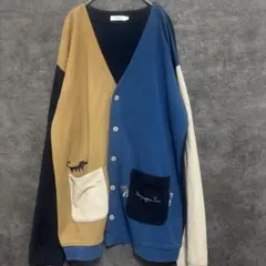 graniph カーディガン マルチカラー 刺繍 コットン 遊び心 個性的 快適