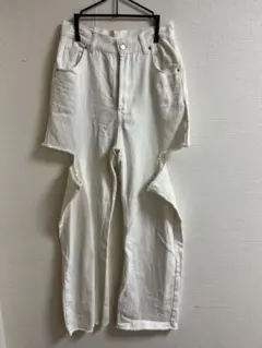 Chico サイドスリットダメージデニムパンツ