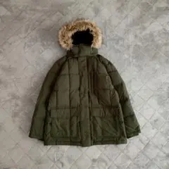UNIQLO　ダウンジャケット　ファー　カーキ　肉厚 XL