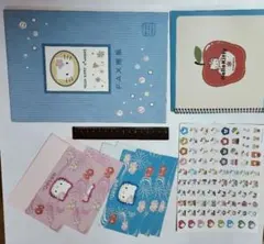 No.A13ハローキティー　メモノート&FAXレター&シール&封筒　平成当時品