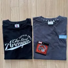 MARVEL キャプテンアメリカ Tシャツ 2枚 L カラビナ マーベル