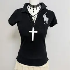 y2k平成ギャル ラルフローレン　ビックポニーポロシャツ ピチT　グランジ