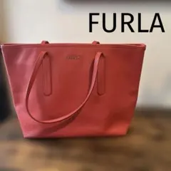 FURLA フルラ　A4 PC収納　トートバッグ　ショルダーバッグ　赤　レッド