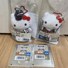 タイトーくじ　侍ジャパン×サンリオ ハローキティマスコット　４点セット