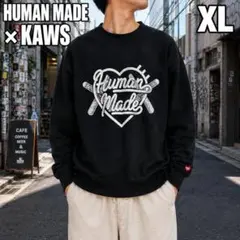 329 ヒューマンメイド カウズ コラボ スウェット 黒 XL オーバーサイズのサムネイル