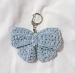 リボン　チャーム　水色　プリンセスモール　編み物