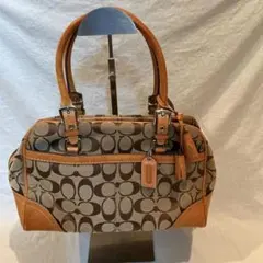 COACH コーチシグネチャーハンドバッグキャンバス D0826-F08K05