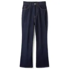 【GRL ハイウエストセミフレアデニムパンツ[cu289] ネイビー/XS】