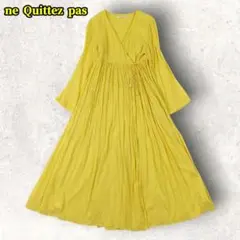 ne Quittez pas マキシ丈カシュクールワンピース コットン フレアのサムネイル