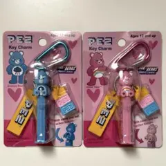 【新品未使用】2個セットpezケアベアコラボ カラビナ付き キーホルダー