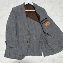 美品　タカキューTAKAQ シアサッカージャケット　グレンチェック　ストレッチ
