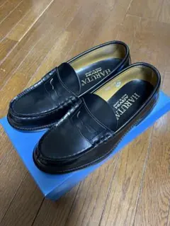 HARUTA 6550 ブラック ローファー 24cm