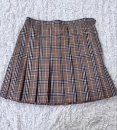 WEGO チェック柄 プリーツスカート M