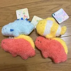 つぶらな瞳の恐竜園＋つぶらな瞳の水族館　ぬいぐるみ 4体セット