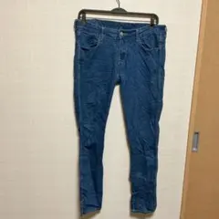H&M 美脚スキニーデニム ローウエスト ストレッチ 濃紺 W30 L32 美品