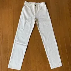 新品タグ付き  国産生地クロキデニム夏用ボーイフレンドパンツ　オフホワイトのサムネイル