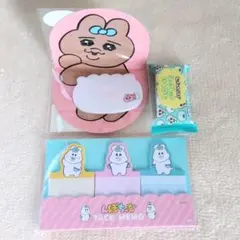 おぱんちゅうさぎ んぽちゃむ 付箋 消しゴム 3個セット まとめ売り