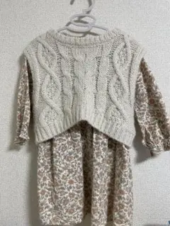 petit main 花柄ワンピース 100cm