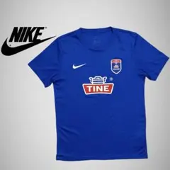 希少✨ NIKE ナイキ Tシャツ 半袖 刺繍ロゴ 青 フットボール Y2K