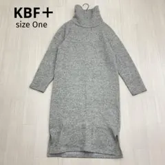 ◆ KBF＋ ケービーエフプラス タートルネック フリース ワンピース