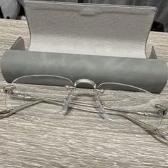 クリアフレーム メタル メガネ ケース付き