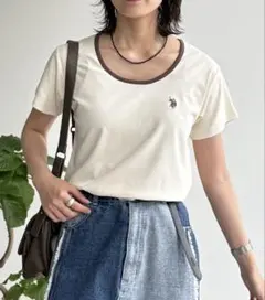 U.S. POLO ASSN. リンガーTシャツ 半袖　uネック