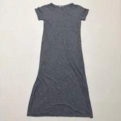 UNIQLO グレー 半袖カットソーワンピース Mサイズ