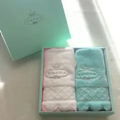 【箱あり新品】TOCCAタオルセット/白/水色/タグ付き未使用