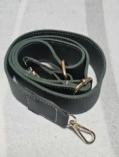 ダークグリーン レザーショルダーストラップ