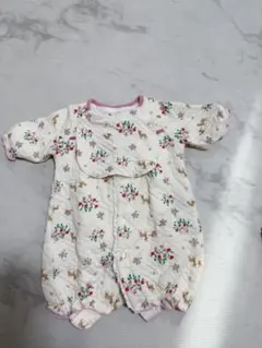 花と鹿のプリント ツーウェイ・ドレスオール