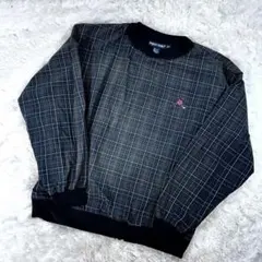 ポロゴルフ ラルフローレン 90s プルオーバー ブラックウォッチ 刺繍ロゴ