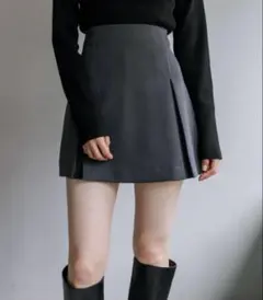 mystic ミニスカート プリーツスカート グレー