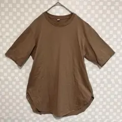 UNIQLO ユニクロ　スムースコットンラウンドヘムロングT（半袖）　Mサイズ