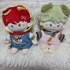 耳付きぬいぐるみ　着せ替えぬいぐるみ20cm　洋服付き2個セット