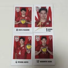 日本代表　男子バレー　キャラポトレ　４枚セット
