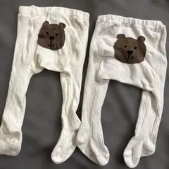 GAP baby クマタイツ 白0-12month アイボリー　ベージュ