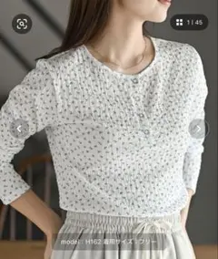 rps 花柄　ヘンリーネックアソートカットソー