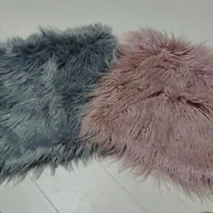 Francfrancファー素材 クッションカバー 2色セット