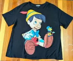 ZARA ザラ ピノキオ Tシャツ Lサイズ ブラック 美品