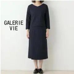 GALERIE VIE ギャルリーヴィー ドルマンスリーブ ワンピース ネイビー