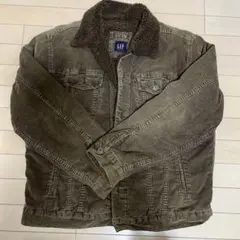 GAP ボア襟付きブラウンジャケット L